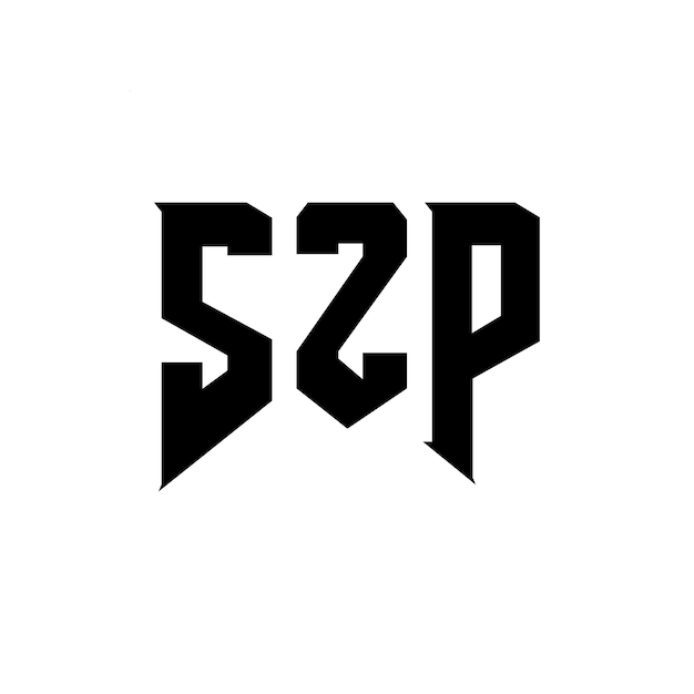 Diseño de logotipo de letra SZP para una empresa de tecnología Diseño de Logotipo SZP combinación de colores blanco y negro Logotipo S ZP vector S ZP diseño Icono S Z P alfabeto S Z P tipografía Diseño de LOGO