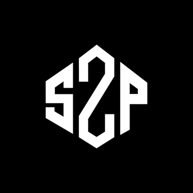 Diseño del logotipo de la letra SZP con forma de polígono SZP polígono y forma de cubo diseño del logotipo SZP hexágono modelo de logotipo vectorial colores blanco y negro SZP monograma logotipo de negocios e inmobiliario