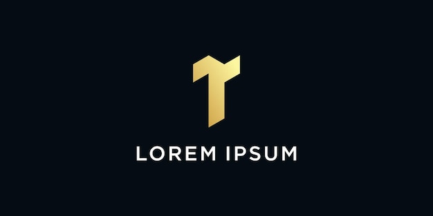 Diseño del logotipo de la letra T con un concepto de línea único Premium Vector