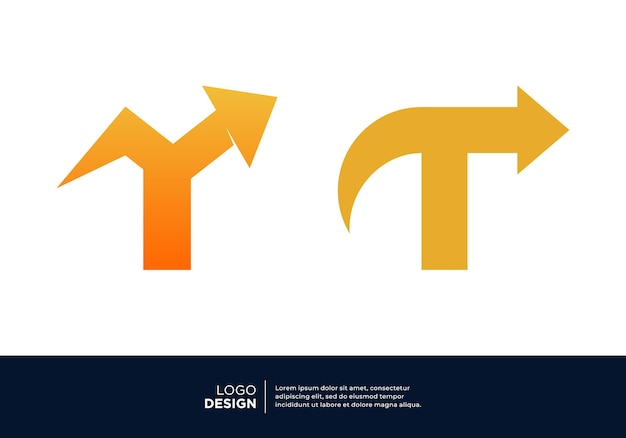Diseño del logotipo de la letra T simple para el marketing de inversiones financieras