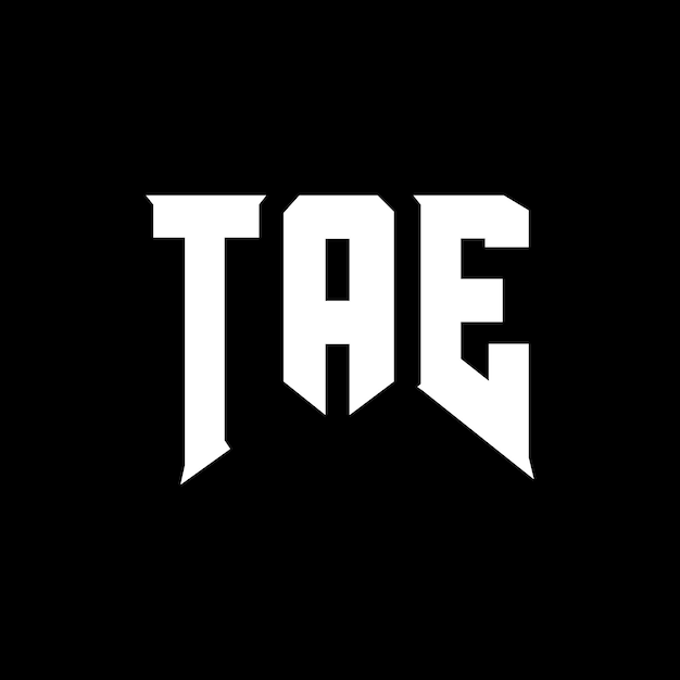 Diseño de logotipo de letra TAE para la empresa de tecnología TAE diseño de logotipo combinación de colores blanco y negro TAE logotipo TAE vector TAE diseño TAE icono TAE alfabeto TAE tipografía diseño del logotipo