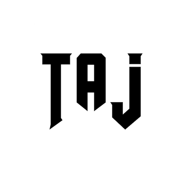 Diseño de logotipo de letra TAJ para la compañía de tecnología TAJ diseño de logotipo combinación de colores blanco y negro TAJ logotipo TAJ vector TAJ diseño TAJ icono TAJ alfabeto TAJ tipografía diseño de logotip
