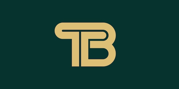 diseño del logotipo de la letra tb conectada