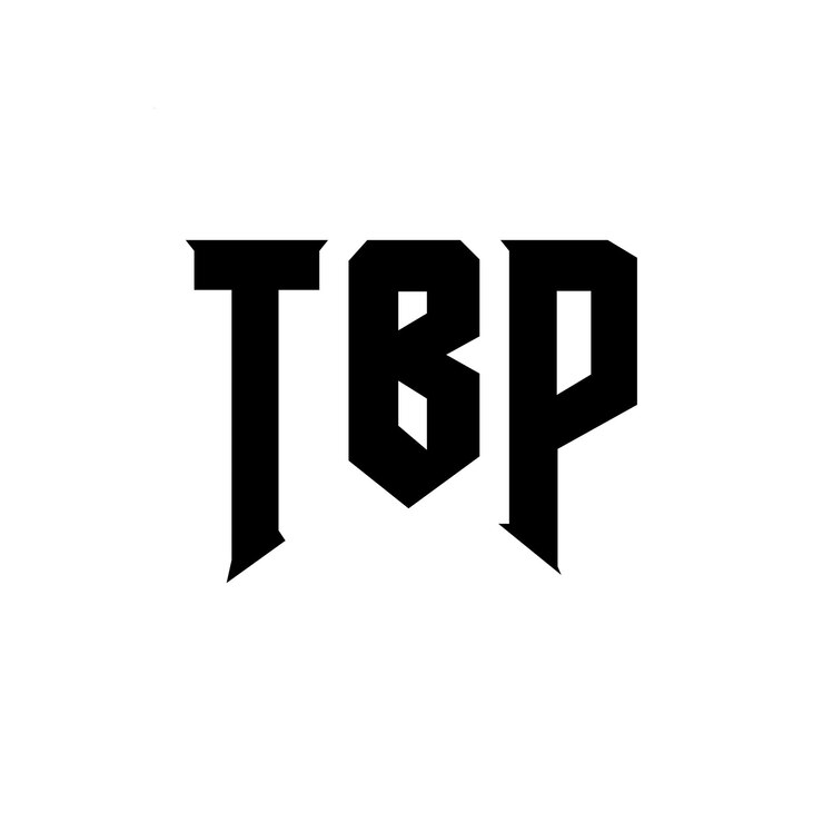 Vector diseño de logotipo de letra tbp para la empresa de tecnología diseño de logótipo tbp combinación de colores blanco y negro diseño del logotipo tbp vector tbp diseño del icono tbp alfabeto tbp tipografía diseño del logó tbp