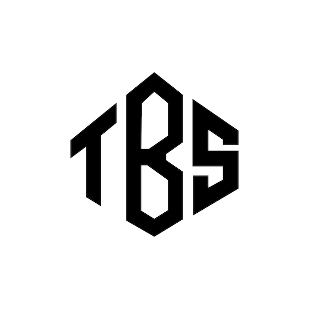 Diseño de logotipo de letra TBS con forma de polígono TBS polígono y forma de cubo diseño de logotipo TBS hexágono patrón de logotipo vectorial colores blanco y negro TBS monograma negocio y logotipo de bienes raíces