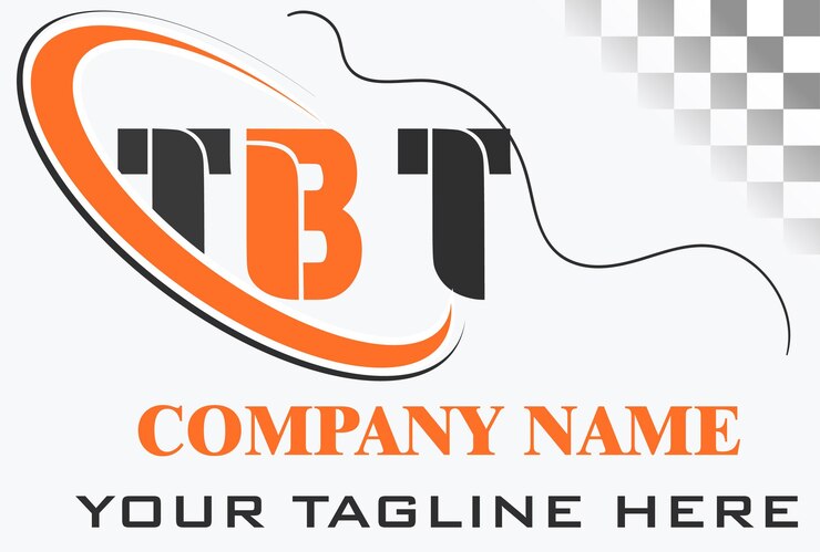 Vector diseño del logotipo de la letra tbt
