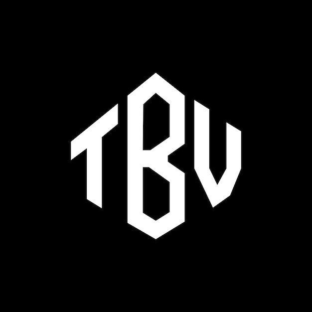 Diseño del logotipo de la letra TBV con forma de polígono TBV poligono y forma de cubo diseño del logotipo TBV hexágono modelo de logotipo vectorial colores blanco y negro TBV monograma negocio y logotipo de bienes raíces