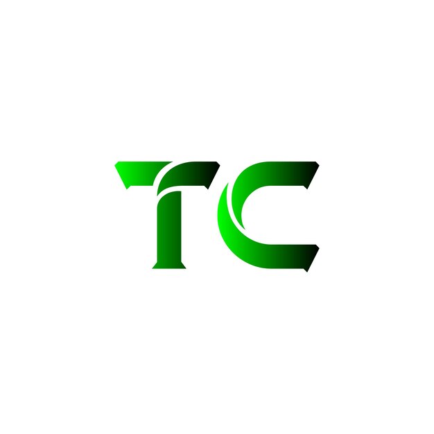 Diseño del logotipo de la letra tc