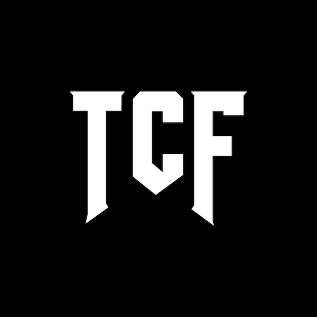 Diseño de logotipo de letra TCF para una empresa de tecnología Diseño del logotipo TCF combinación de colores blanco y negro Logotipo TCF vector TCF diseño Icono TCF alfabeto TCF tipografía Diseño del Logotipo