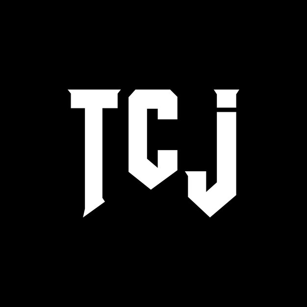 Diseño de logotipo de letra TCJ para una empresa de tecnología Diseño de Logotipo TCJ combinación de colores blanco y negro Diseño de diseño de logotipo TCJ Vector TCJ Diseño de icono TCJ Alfabeto TCJ Tipografía