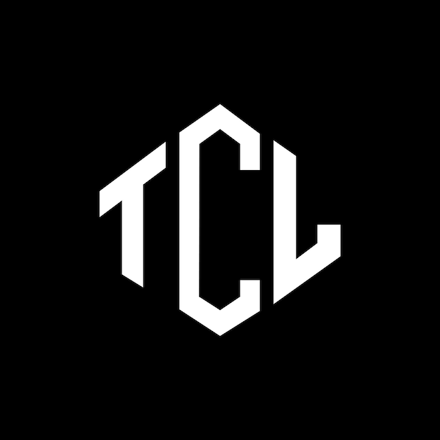 Diseño de logotipo de letra TCL con forma de polígono TCL polígono y forma de cubo diseño de logotipo TCL hexágono modelo de logotipo vectorial colores blanco y negro TCL monograma negocio y logotipo de bienes raíces