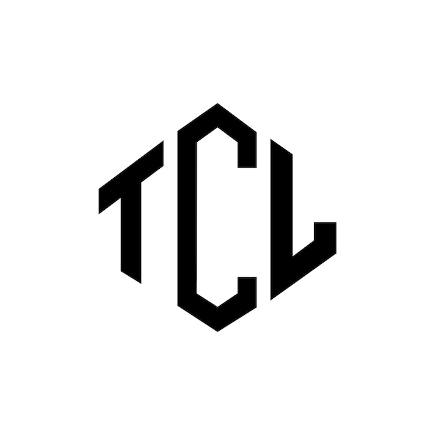 Vector diseño de logotipo de letra tcl con forma de polígono tcl polígono y forma de cubo diseño de logotipo tcl hexágono modelo de logotipo vectorial colores blanco y negro tcl monograma negocio y logotipo de bienes raíces