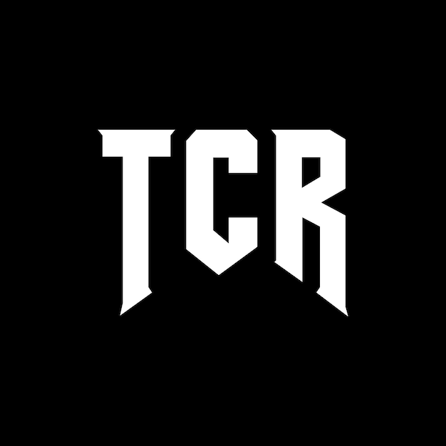 Diseño de logotipo de letra TCR para una empresa de tecnología TCR diseño de logotipo TCR combinación de colores blanco y negro TCR logotipo vector TCR diseño TCR icono TCR alfabeto TCR tipografía diseño del logotipo