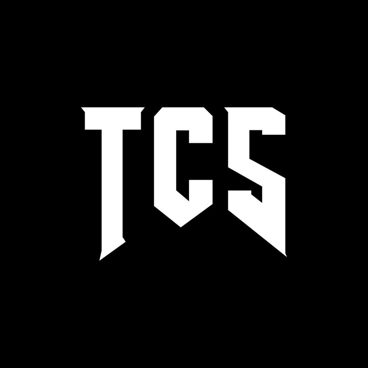 Vector diseño de logotipo de letra tcs para la empresa de tecnología tcs diseño de logotipo tcs combinación de colores blanco y negro tcs logo tcs vector tcs diseño tcs icono tcs alfabeto tcs tipografía diseño del logotipo