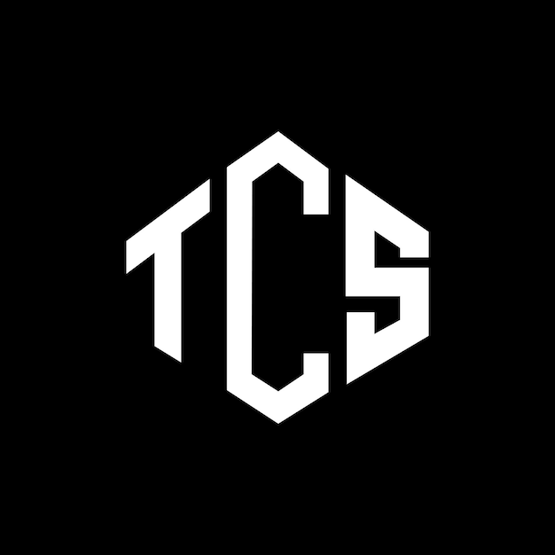 Diseño del logotipo de la letra TCS con forma de polígono TCS diseño del logotipo en forma de póligono y cubo TCS hexágono modelo de logotipo vectorial colores blanco y negro TCS monograma negocio y logotipo de bienes raíces