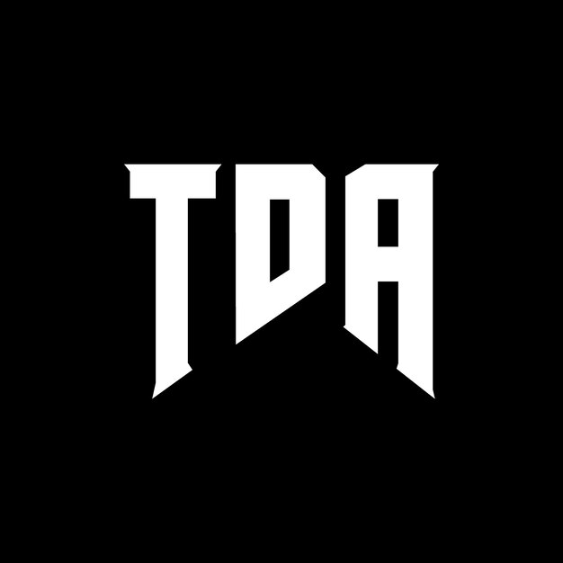 Diseño de logotipo de letra TDA para una empresa de tecnología TDA diseño de logotipo TDA combinación de colores blanco y negro TDA logo TDA vector TDA diseño TDA icono TDA alfabeto TDA tipografía logotipo diseño
