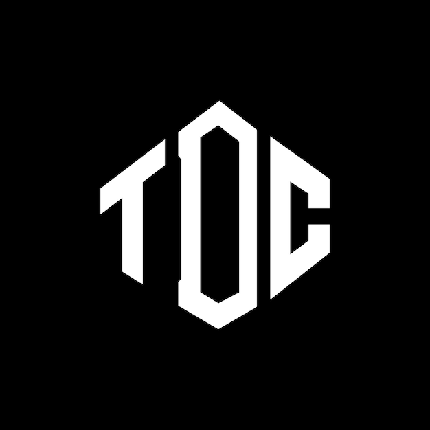 Diseño de logotipo de letra TDC con forma de polígono TDC polígono y forma de cubo diseño de logotipo TDC hexágono patrón de logotipo vectorial colores blanco y negro TDC monograma negocio y logotipo de bienes raíces