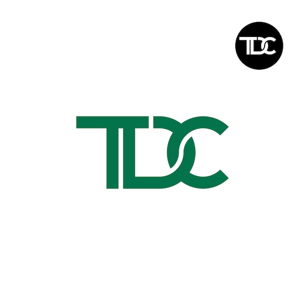 Diseño del logotipo de la letra TDC Monogram