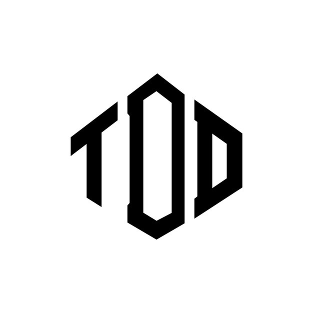Diseño de logotipo de letra TDD con forma de polígono TDD polígono y forma de cubo diseño de logotipo TDD hexágono patrón de logotipo vectorial colores blanco y negro TDD monograma de negocios y logotipo de bienes raíces
