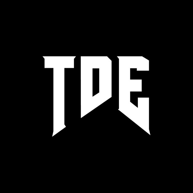 Diseño de logotipo de letra TDE para una empresa de tecnología TDE diseño de logotipo TDE combinación de colores blanco y negro TDE logo TDE vector TDE diseño TDE icono TDE alfabeto TDE tipografía diseño del logotipo