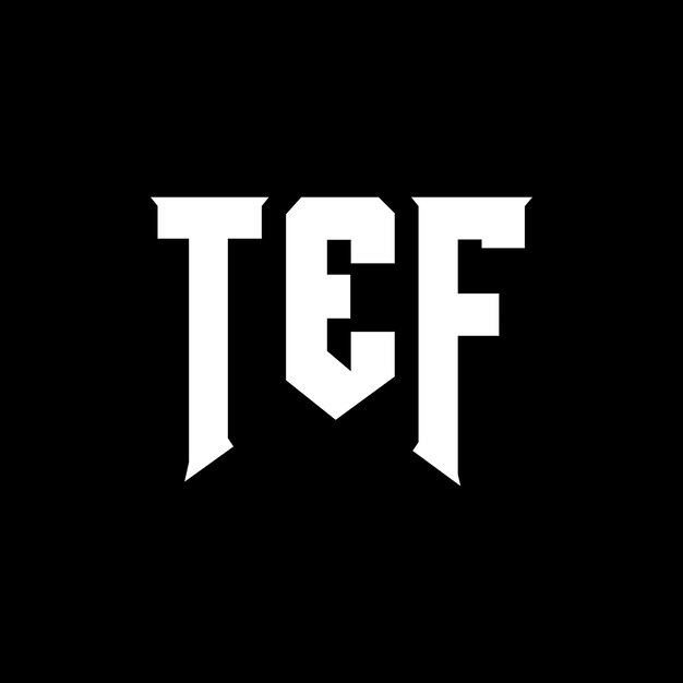 Diseño de logotipo de letra TEF para una empresa de tecnología TEF diseño de logotipo TEF combinación de colores blanco y negro TEF logotipo vector TEF diseño TEF icono TEF alfabeto TEF tipografía diseño de logotip