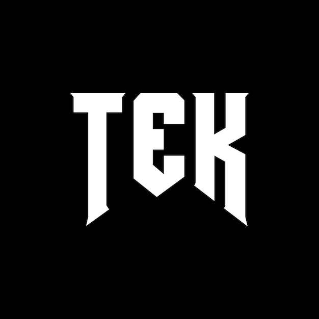 Diseño de logotipo de letra TEK para la empresa de tecnología TEK diseño de logotipo combinación de colores blanco y negro TEK logotipo TEK vector TEK diseño TEK icono TEK alfabeto TEK tipografía diseño del logotipo