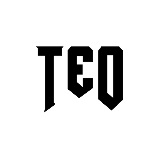 Diseño de logotipo de letra TEO para una empresa de tecnología TEO diseño de logotipo combinación de colores blanco y negro TEO logotipo TEO vector TEO diseño TEO icono TEO alfabeto TEO tipografía diseño de Logotipo