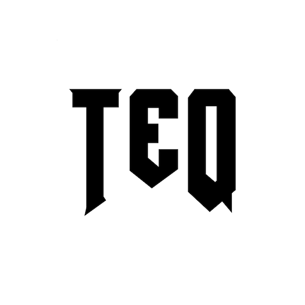 Diseño de logotipo de letra TEQ para una empresa de tecnología Diseño del logotipo TEQ combinación de colores blanco y negro Logotipo TEQ vector TEQ diseño Icono TEQ alfabeto TEQ tipografía Diseño del Logotipo