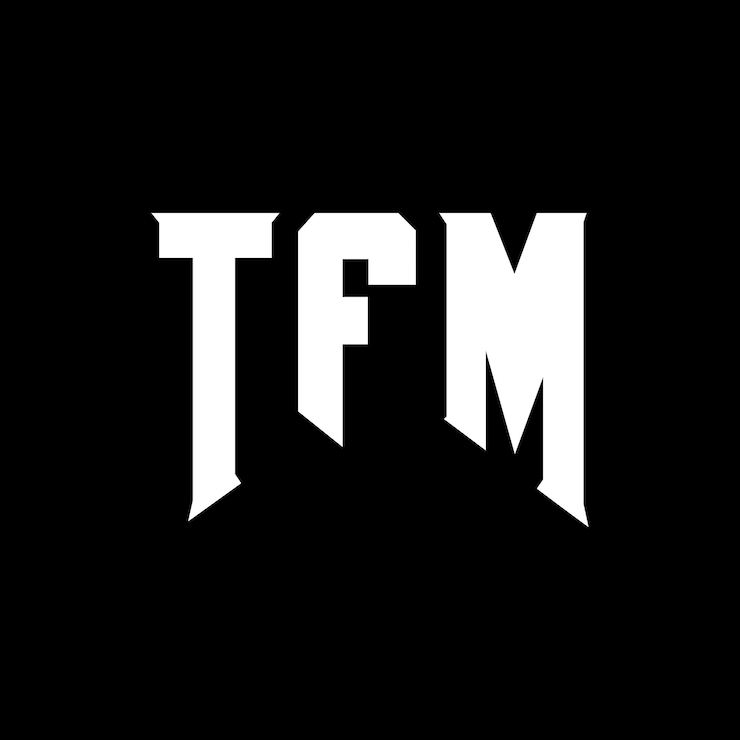 Vector diseño de logotipo de letra tfm para una empresa de tecnología tfm diseño de logotipo tfm combinación de colores blanco y negro tfm logotipo vector tfm diseño tfm icono tfm alfabeto tfm tipografía diseño del logotipo