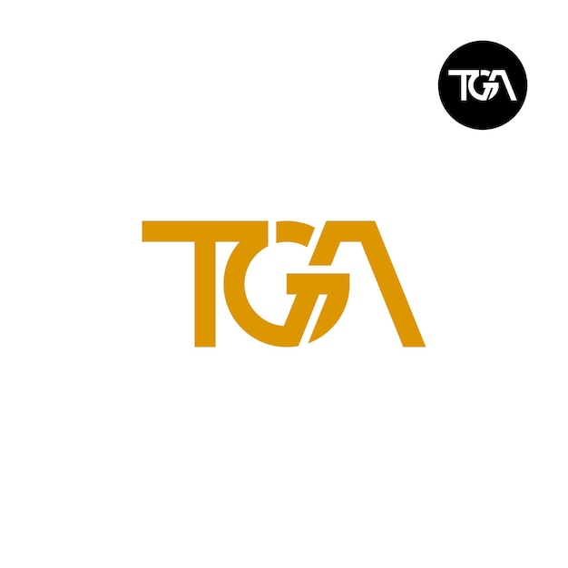 Diseño del logotipo de la letra TGA Monogram