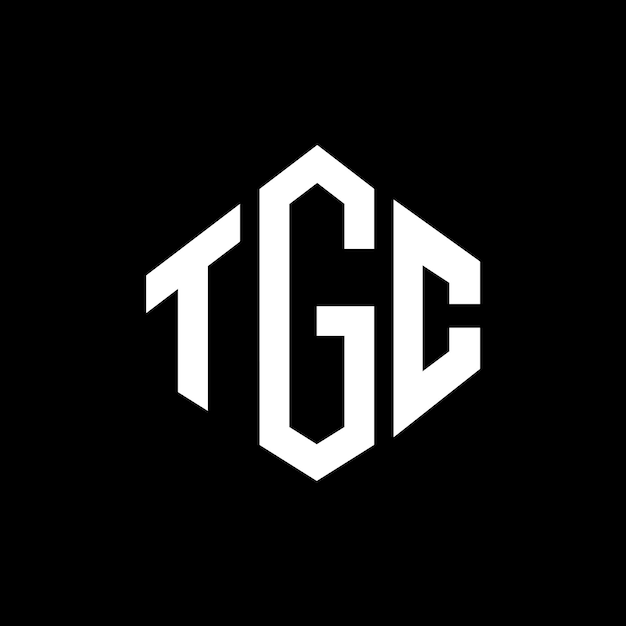 Diseño de logotipo de letra TGC con forma de polígono TGC polígono y forma de cubo diseño de logotipo TGC hexágono patrón de logotipo vectorial colores blanco y negro TGC monograma negocio y logotipo de bienes raíces