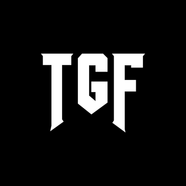 Diseño de logotipo de letra TGF para una empresa de tecnología Diseño del logotipo TGF combinación de colores blanco y negro Logotipo TGF vector TGF Diseño del icono TGF Alfabeto TGF Tipografía diseño del logotipo
