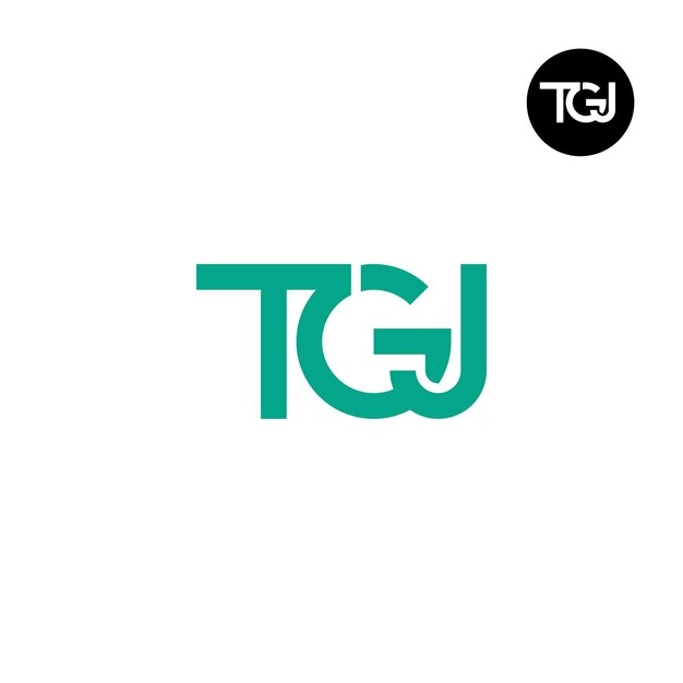 Diseño del logotipo de la letra TGJ Monogram
