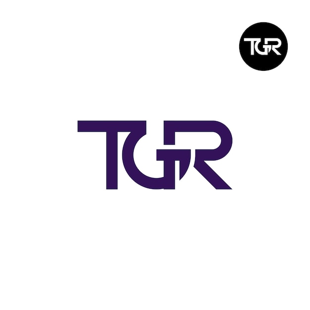 Diseño del logotipo de la letra TGR Monogram