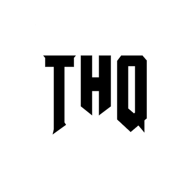 Diseño de logotipo de letra THQ para la compañía de tecnología THQ diseño de logotipo negro y blanco combinación de colores THQ logotipo THQ vector THQ diseño THQ icono THQ alfabeto THQ tipografía diseño del logotipo