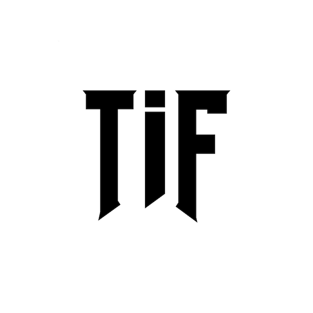 Diseño de logotipo de letra TIF para una empresa de tecnología TIF diseño de logotipo combinación de colores blanco y negro TIF logotipo TIF vector TIF diseño TIF icono TIF alfabeto TIF tipografía diseño del logotipo