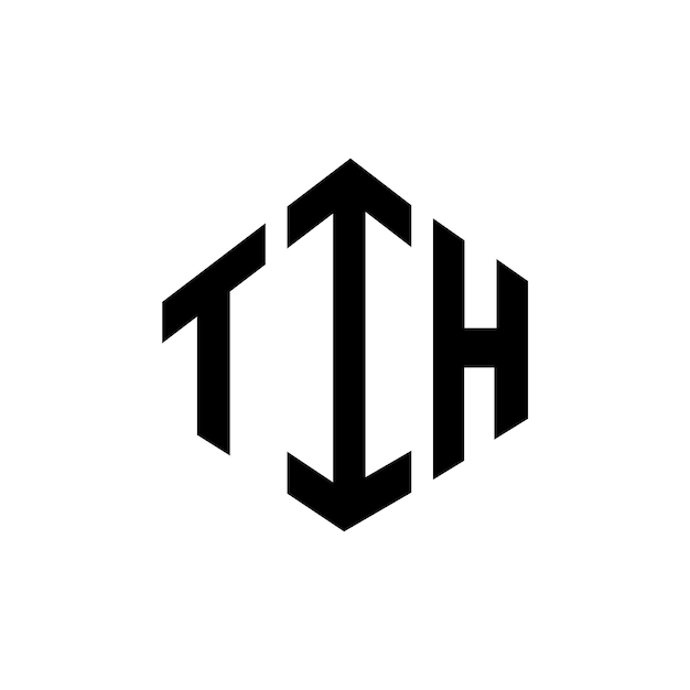 Diseño del logotipo de la letra TIH con forma de polígono TIH diseño del logotipo en forma de póligono y cubo TIH hexágono modelo de logotipo vectorial colores blanco y negro TIH monograma logotipo de negocios y bienes raíces