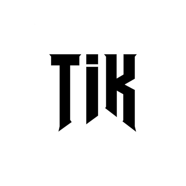 Diseño de logotipo de letra TIK para una empresa de tecnología TIK diseño de logotipo combinación de colores blanco y negro TIK logotipo TIK vector TIK diseño TIK icono TIK alfabeto TIK tipografía diseño del logotipo