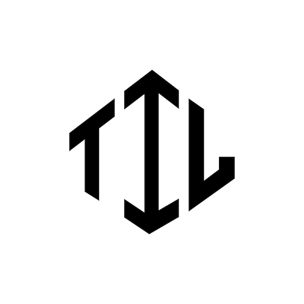 Diseño de logotipo de letra TIL con forma de polígono TIL diseño de logotipo en forma de póligono y cubo TIL plantilla de logotipo vectorial hexágono TIL colores blanco y negro TIL monograma de negocios y logotipo de bienes raíces