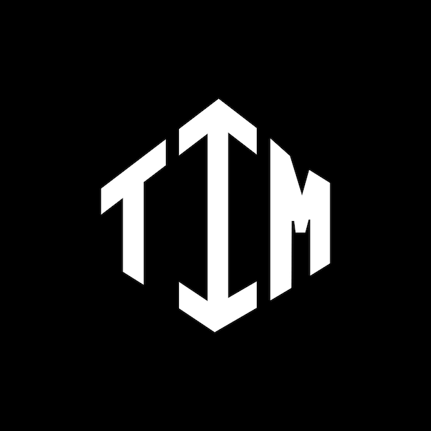 Diseño de logotipo de letra TIM con forma de polígono TIM polígono y forma de cubo diseño de logotipo TIM hexágono patrón de logotipo vectorial colores blanco y negro TIM monograma logotipo de negocios e inmobiliario