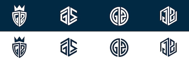 Diseño del logotipo de la letra tipografía GZ ZG