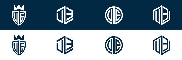 El diseño del logotipo de la letra de tipografía VE EV