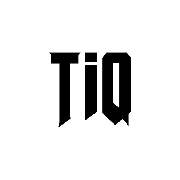 Diseño de logotipo de letra TIQ para una empresa de tecnología TIQ diseño de logotipo combinación de colores blanco y negro TIQ logotipo TIQ vector TIQ diseño TIQ icono TIQ alfabeto TIQ tipografía diseño del logotipo