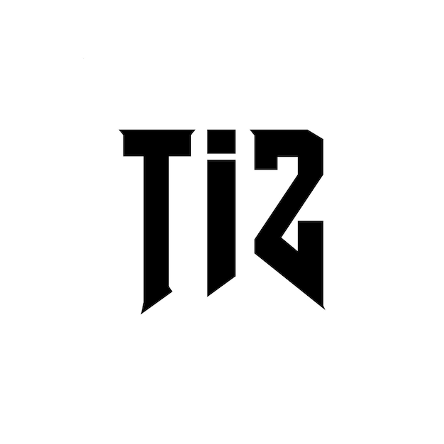 Diseño de logotipo de letra TIZ para la compañía de tecnología TIZ diseño de logotipo combinación de colores blanco y negro TIZ logotipo TIZ vector TIZ diseño TIZ icono TIZ alfabeto TIZ tipografía diseño de logotip