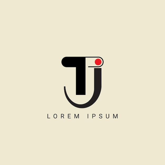 Diseño del logotipo de la letra TJ TJ polígono círculo triángulo hexágono plano y estilo simple con color blanco
