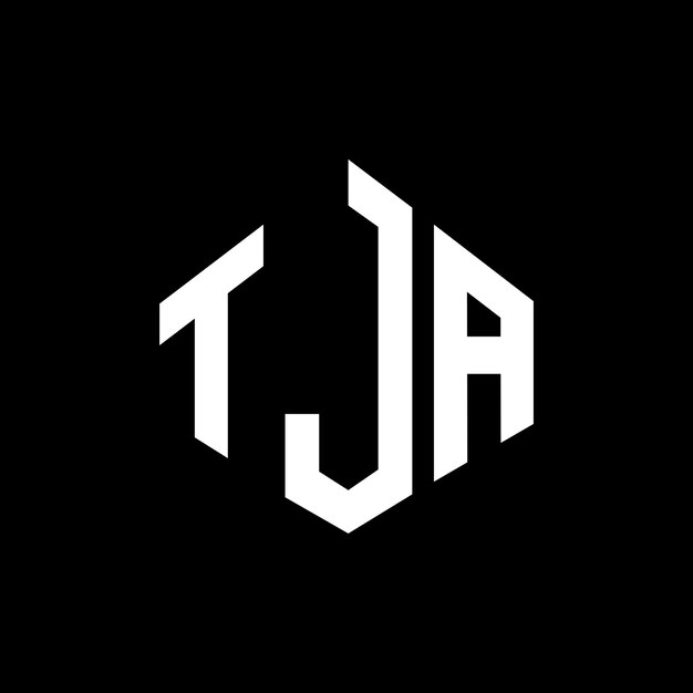 Diseño de logotipo de letra TJA con forma de polígono TJA polígono y forma de cubo diseño de logotipo TJA hexágono plantilla de logotipo vectorial colores blanco y negro TJA monograma logotipo de negocios y bienes raíces