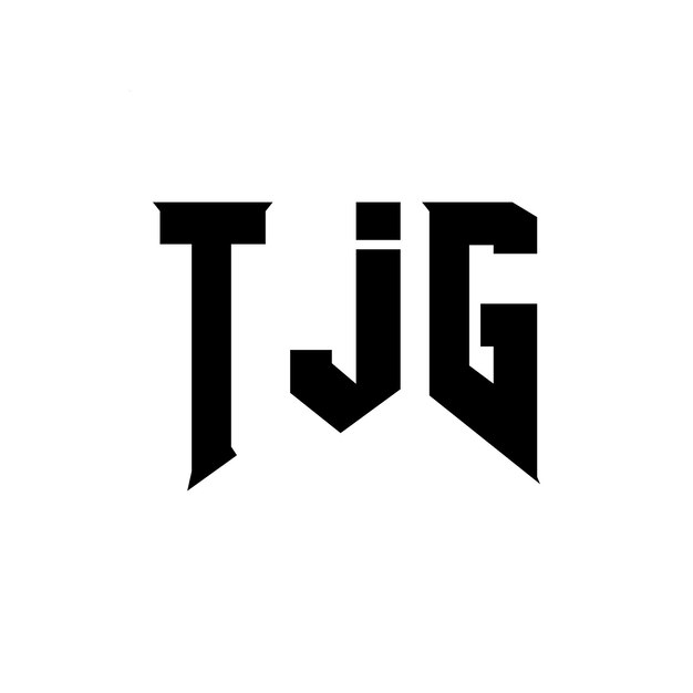 Diseño de logotipo de letra TJG para la compañía de tecnología TJG diseño de logotipo combinación de colores blanco y negro TJG logotipo TJG vector TJG diseño TJG icono TJG alfabeto TJG tipografía diseño de logotip