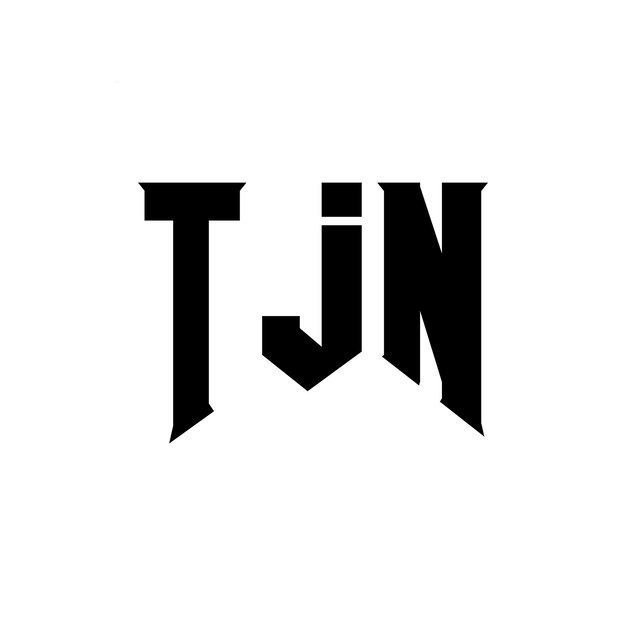 Diseño de logotipo de letra TJN para una empresa de tecnología Diseño del logotipo TJN combinación de colores blanco y negro TJN logotipo Vector TJN diseño TJN icono TJN alfabeto TJN tipografía diseño del logotipo