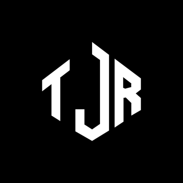 Diseño del logotipo de la letra TJR con forma de polígono TJR poligono y forma de cubo diseño del logotipo TJR hexágono patrón del logotipo vectorial colores blanco y negro TJR monograma negocio y logotipo de bienes raíces