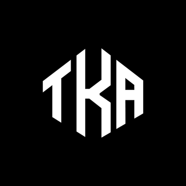 Diseño del logotipo de la letra TKA con forma de polígono TKA polígono y forma de cubo diseño del logotipo TKA hexágono modelo de logotipo vectorial colores blanco y negro TKA monograma negocio y logotipo de bienes raíces